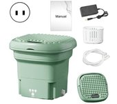 Lavadora compacta portátil con enchufe plegable, minilavadora de ropa de bebé, calcetín de bajo ruido, ahorro de energía, tamaño estadounidense US Plug color rosa