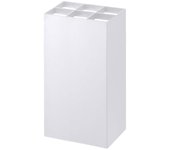 Yamazaki Jitsugyo 7031 Soporte para paraguas para 6 personas Blanco Aprox.. Soporte para paraguas inteligente de forma cuadrada de 16,5 x 11 x 30 cm de ancho. También puede contener paraguas plegables.
