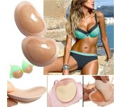 Push Up Bra Pads Insertar almohadillas para el pecho Push Up Beach Bikinis traje de baño cubierta para pezones ropa interior Brasier One size negro