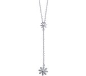 Les Trésors De Lily [N3039] - Collier Argent 'Vahiné' argenté (rhodié) - 60x11 mm plata