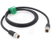 Cable de video SDI HangTon 12G 4K 60P BNC a BNC, 75 ohmios, coaxial, para Blackmagic, Komodo, Alexa, Sony Atomos, cámara SmallHD, monitor de 1 m, LV-61S negro