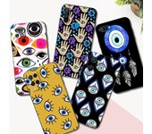Funda de TPU negra para Realme Q5 X XT X2 X3 Superzoom X50 V13 Q3i X7 PRO Ultra GT master edition Ilustración de mal de ojo Realme X3