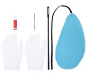 Kit de limpieza de flauta con paño de limpieza, barra, grasa, destornillador, guante y accesorios.