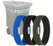 Cuerda elástica fija para cubo de basura, práctica banda de goma anticaídas, correa de fijación para cubo de basura negra, azul y verde