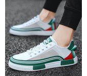 Novedad de verano, zapatillas de deporte de malla, zapatos informales para hombre, zapatos de malla cómodos, zapatos de moda transpirables versátiles para estudiantes 38 blanco
