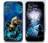 Funda de silicona para Samsung Galaxy A71 A30 A01 A04 A03 A20e A20s A51 A70 A40 A10 A50 A20 Alicia en el país de las maravillas Gatos de Cheshire Samsung A10