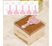 100 pegatinas autoadhesivas rosas con forma de corazón para decorar cajas de tartas. 100 stickers/pack