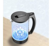 Tetera eléctrica de vidrio de borosilicato de hervidor eléctrico de 1,5 l para agua hirviendo EU Plug (220-240v) negro