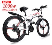 LAFLY X-3 (Acciones de la UE)  Bicicleta eléctrica 48V17A eBike de aluminio 250W Motor 500W 1000W potente bicicleta eléctrica 55 km/h 1000W Motor&17AH negro