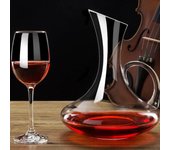 Decantador grande de 1500 ml, hecho a mano, de cristal, para vino tinto, brandy, copas de champán, jarra, vertedor, aireador para bar familiar.