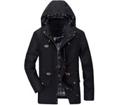Chaqueta de algodón puro lavada nueva de otoño e invierno, abrigo fino para hombre, abrigo holgado de talla grande para hombre M