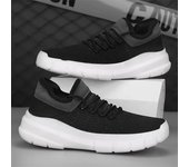 Zapatillas de running para hombre, zapatillas para caminar, tenis, atletismo, gimnasio, zapatillas sin cordones, ligeras, cómodas, transpirables, para correr, informales, con cordones para hombre 39