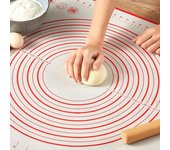 Tapete de silicona antideslizante para pastelería y cocina, tapete Extra grande para hornear, tapete para amasar, revestimiento para horno, tapete para corteza de pastel de Fondant 30*40cm rojo