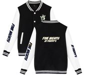 Chaqueta Bomber Five Nights At Freddy's para mujer y hombre, abrigo de béisbol de moda Harajuku de gran tamaño, ropa de calle femenina, prendas de vestir Bomber para primavera y otoño XS azul marino