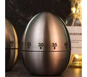 Temporizador Visual, temporizador mecánico de cocina para cocinar, ducha, estudio, cronómetro, despertador, temporizador de cuenta atrás para cocinar Stainless Steel Egg plata