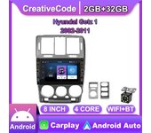 Radio Estéreo Multimedia para coche con WIFI de 8 pulgadas para Hyundai Getz 1 2002-2011 con botón perilla Android 2Din GPS Navi Carplay Auto 2 + 32GB 1+32GB