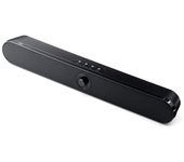 Barra de sonido Sanwa Direct de 45 cm de ancho y 20 W de memoria, recargable, con radiador pasivo, altavoz para PC, Bluetooth/cableado de 3,5 mm/microSD/USB 400-SP092