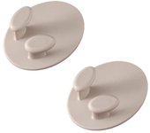 Gancho plegable Soportes de almacenamiento Bastidores Gancho para colgar en la pared Enchufe plegable autoadhesivo Electrodomésticos de cocina Enchufe de cable Cable de alimentación Gancho de enchufe de enjuague 2pcs blanco