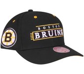 Casquette snapback lofi pro boston bruins - mitchell & ness - blanc/noir - 100% polyester