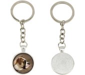 American Bulldog, Old Country Bulldog - keychain in a box, own photo, keychain pendant from Art-Dog brand plata