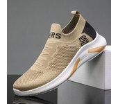 Zapatillas de deporte ligeras tejidas para hombre, primavera 2024, nuevas zapatillas casuales de moda para caminar, mocasines transpirables sin cordones, zapatillas para hombre 39