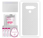apgo Protective Skin Sticker for the back compatible with LG G8S ThinQ, Wrap Film, Foil, Vinyl - Pattern Transparent Carbon