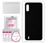 apgo Protective Skin Sticker for the back compatible with Wiko Y81, Wrap Film, Foil, Vinyl - Pattern Matte Black
