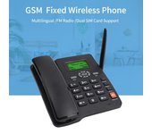 Teléfono inalámbrico Soporte telefónico de escritorio GSM 85090018001900MHZ Tarjeta SIM dual 2G Inalámbrico fijo negro