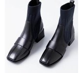 2024 Invierno Nueva Moda Tacones Altos Diseñador Tejidos Calcetines y Botas de Nieve Plataforma Sin Cordones Sencillas Botas Casuales para Mujer Talla 35-42 39 marrón