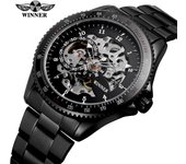 GANADOR Nuevos Hombres Moda Y Ocio Engranaje Hueco Movimiento Mecánico Reloj Mecánico Automático blanco