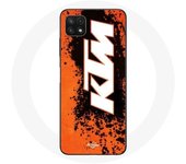 Funda para Samsung Galaxy A22 5G KTM Logo fondo blanco naranja