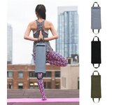 Bolsa de arena para deportes de yoga con pesas de doble asa, ajustable, sin relleno, bolsa de entrenamiento atlético resistente, bolsa de arena para levantamiento de pesas y fitness para piernas delgadas verde del ejército