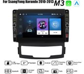 8 pulgadas para SsangYong Korando 2010-2013 con botón perilla Android Car Radio reproductor multimedia navegador estéreo GPS 2 Din Carplay 2 + 32GB 1+32GB