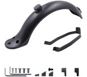 Juego de soporte de guardabarros trasero para patinete eléctrico Xiaomi M365 M187 Pro 1S, guardabarros, soporte, tapa de goma con tornillo blanco