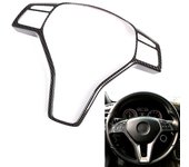 Embellecedor de volante de fibra de carbono para Benz Clase ABC W204 W212
