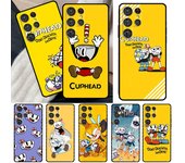 Bonita funda para teléfono con diseño de Cuphead para Samsung Galaxy S21, S22 Ultra, Note 20, S8, S9, S10 Plus, Note 10 Plus, S20 FE Galaxy S10e