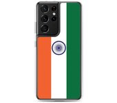 Coque Téléphone - Samsung - Galaxy S21 - Drapeau Inde - Souple - Multicolore
