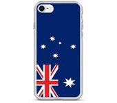 Coque iPhone - Drapeau Australie - iPhone SE 2020 - Silicone Souple - Design Coloré - Multicolore