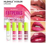 4 unids/set Lip Glaze espejo lápiz labial de larga duración hidratante líquido lápiz labial impermeable antiadherente taza transparente brillo de labios aceite de labios maquillaje de labios A-4Pcs/set