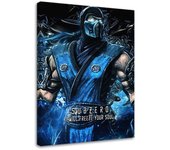 Cuadros en Lienzo Juego Mortal Kombat El personaje Sub-Zero 40x60 azul