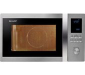 SHARP R-922STWE - Microondas grill acero inoxidable - 32 L - 1000 W - Grill 1100 W - Horno 2500 W - Independiente