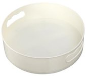Bandeja giratoria creativa antideslizante versátil PP Placa de almacenamiento de cocina de gran capacidad para el hogar blanco