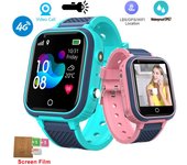 Reloj inteligente 4G para niños GPS WIFI Videollamada SOS IP67 Reloj inteligente para niños a prueba de agua Monitor de cámara Rastreador Ubicación Reloj del teléfono Ubicación Reloj del teléfono Global version azul