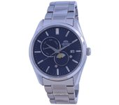 Reloj para hombre Orient Contemporary Sun & Moon con esfera azul automático RA-AK0308L10B azul