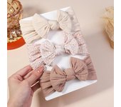 3 diademas de punto con cable para bebé, turbante elástico para niña, bandas para el pelo para recién nacido, accesorios para el cabello para bebé. 3pcs