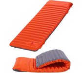 Colchón inflable para acampar al aire libre, colchoneta para dormir con almohadas, colchoneta de aire ultraligera integrada, bomba infladora para senderismo One Seat rojo