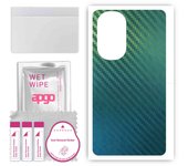 apgo Protective Skin Sticker for the back compatible with Motorola Edge 30 Pro, Wrap Film, Foil, Vinyl - Pattern Carbon Chameleon CAKA1