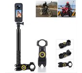 Soporte de bicicleta para motocicleta Insta360 X3 con palo de Selfie Invisible para GoPro Hero12 11 DJI SJCAM, accesorios para cámaras de acción