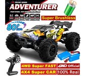 Nuevo coche RC 4WD de carreras todoterreno de alta velocidad 50 KM/H o 80 KM/H Radio de alta velocidad súper sin escobillas 4x4 todoterreno Carreras de deriva súper rápidas Vehículo camión RC 50KM/H azul