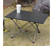 Mesa plegable para acampar, alta estabilidad, fácil instalación, fuerte soporte de carga, rendimiento constante, mesa de playa portátil para exteriores negro